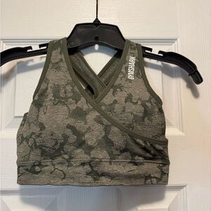 Gymshark Camo Seamless Sports Bra in Size Small